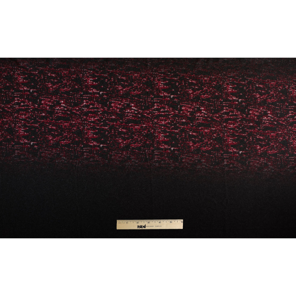 Red/Gray Abstract Wool Knit Panels