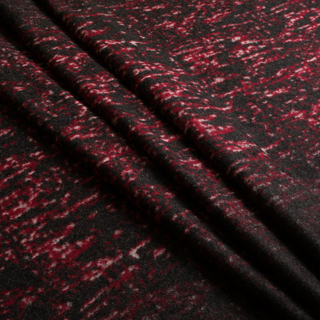Red/Gray Abstract Wool Knit Panels