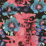 Pink/Green Collaged Floral Digitally Printed Stretch Neoprene/Scuba Knit