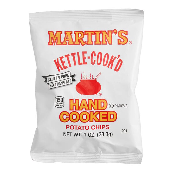 Martin's Kettle-Cook'd Potato Chips 1 oz. Bag - 60/Case