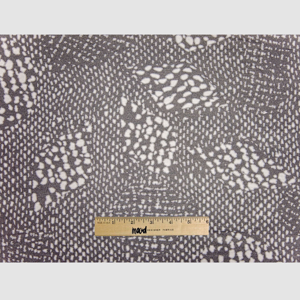 Gray/White Spotted Stretch Rayon Jersey Knit