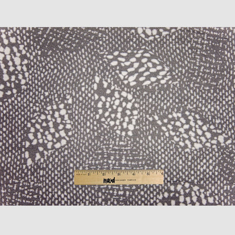 Gray/White Spotted Stretch Rayon Jersey Knit