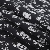 Midnight Blue and White Abstract Cotton Woven