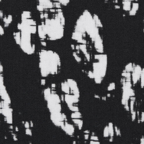 Midnight Blue and White Abstract Cotton Woven