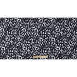 Midnight Blue and White Abstract Cotton Woven