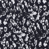 Midnight Blue and White Abstract Cotton Woven