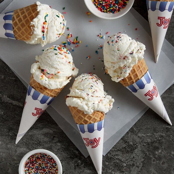 JOY Regular Jacketed Waffle Cone - 160/Case