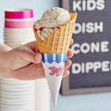 JOY Large Wide Mouth Jacketed Waffle Cone - 140/Case