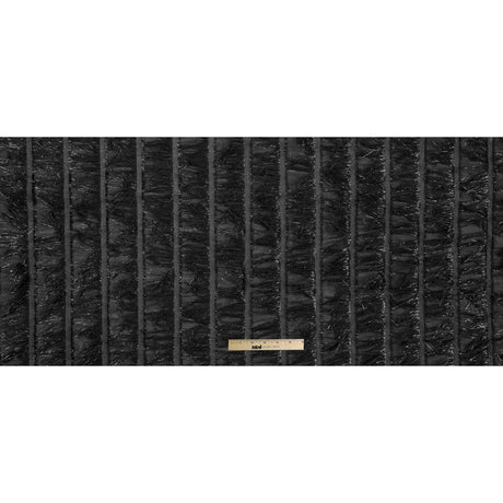 Black Metallic Eyelash Fringed Novelty Woven