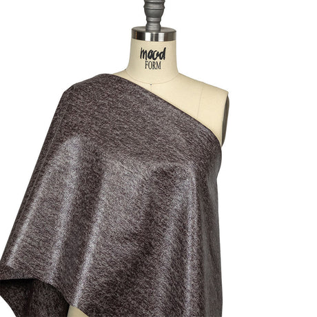 Heathered Fig Laminated Wool Tweed
