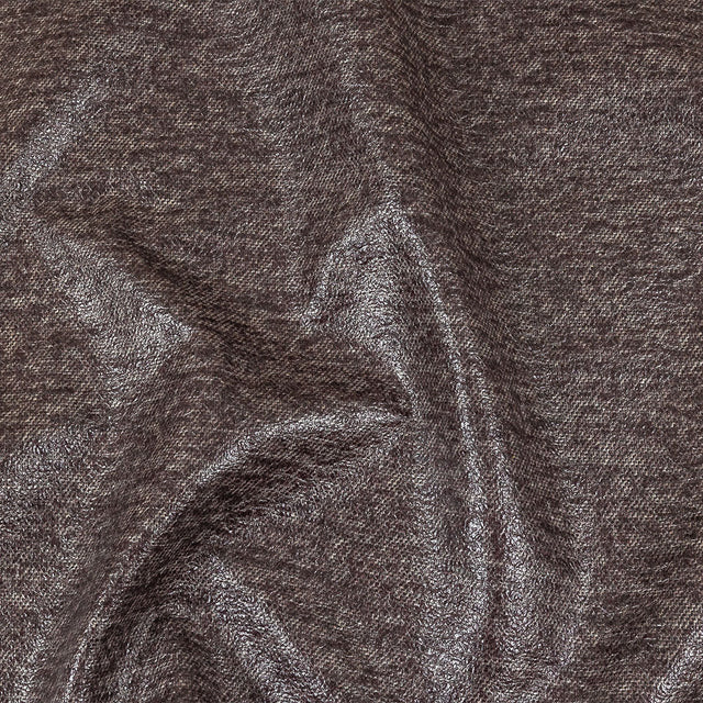 Heathered Fig Laminated Wool Tweed