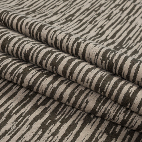 Beige and Olive Striated Wool Jacquard