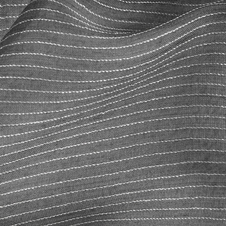 Gray/Silver Striped Polyester Chiffon