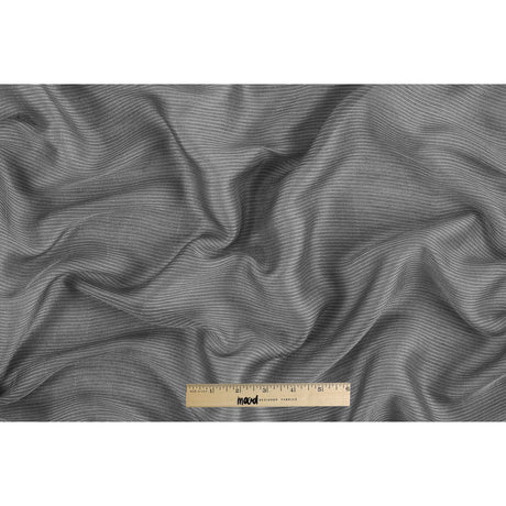 Gray/Silver Striped Polyester Chiffon