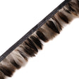 2" Black Metallic Feather Fringe