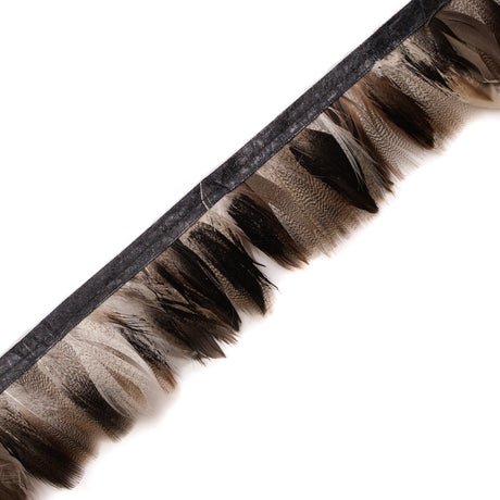 2" Black Metallic Feather Fringe
