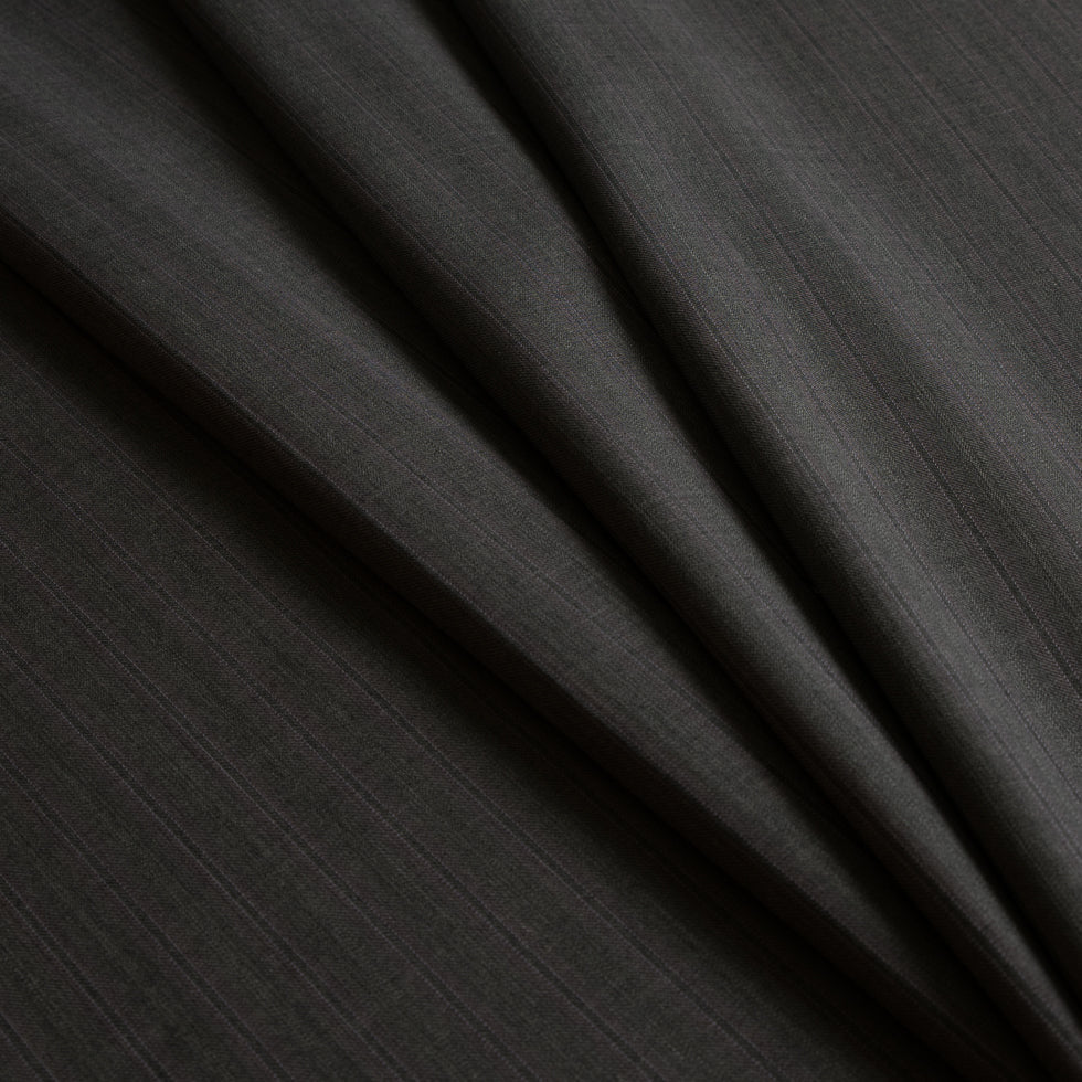Neutral Gray/Pink Pinstriped Super 120 Wool Suiting