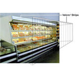 Strip Curtain for Upright Refrigerated Display Case, 48"W x 55"H
