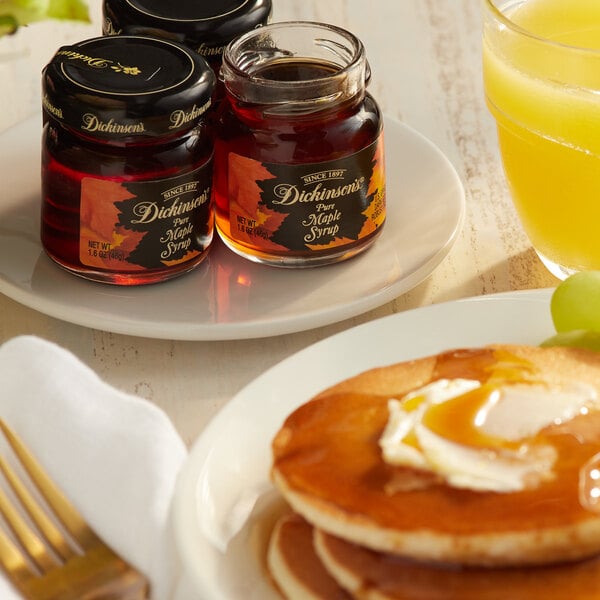 Dickinson's Grade A Amber Pure Maple Syrup 1.6 oz. - 72/Case