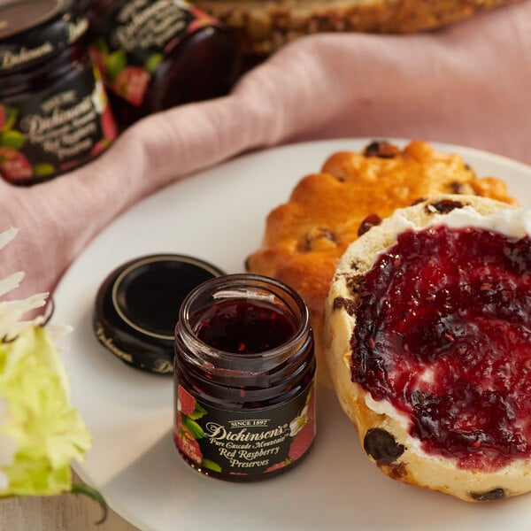 Dickinson's 1 oz. Pure Cascade Mountain Red Raspberry Preserves - 72/Case