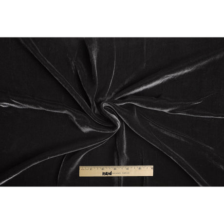 Soft Rayon-Silk Velvet - Black - Cicero Collection