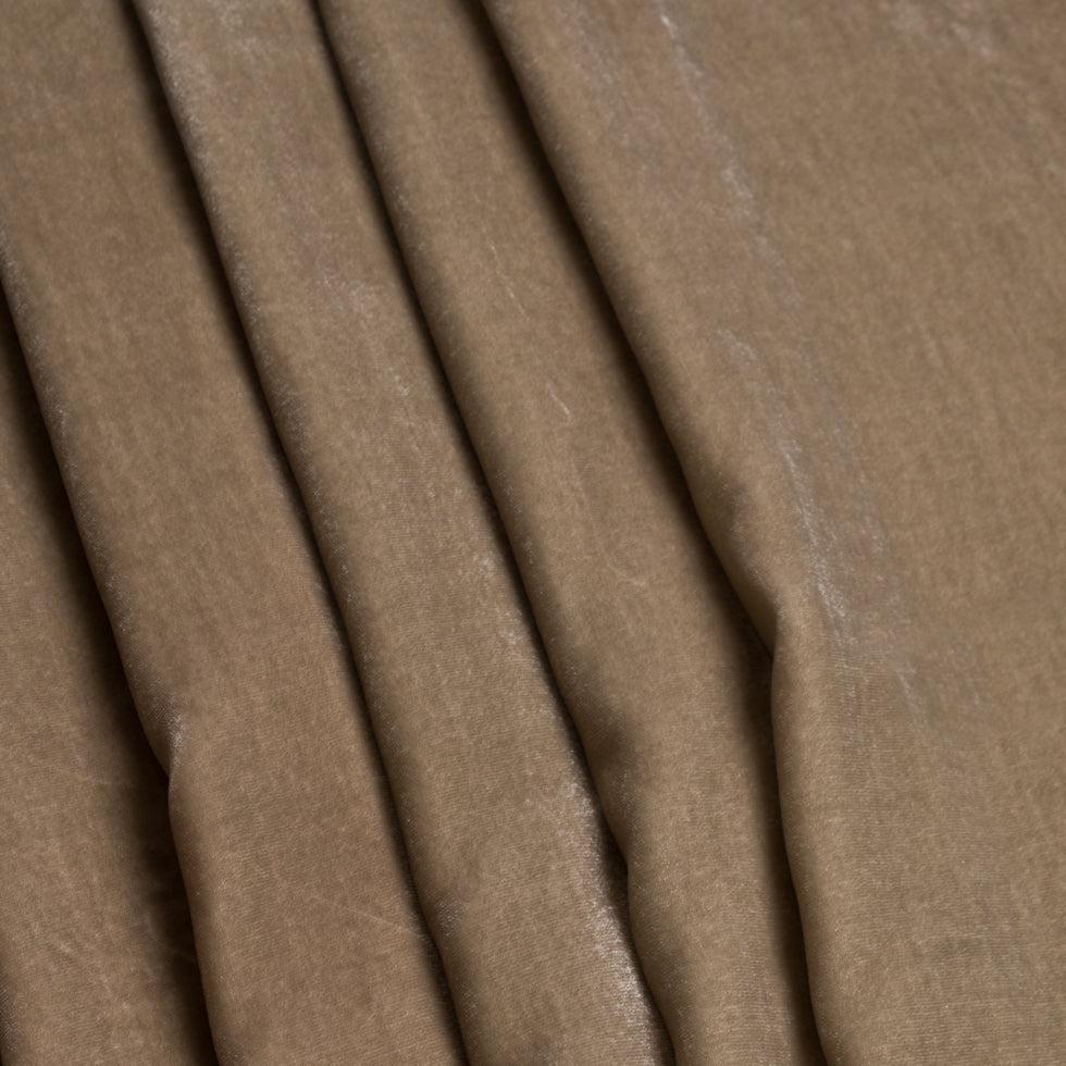 Soft Rayon-Silk Velvet - Mushroom - Cicero Collection