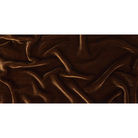 Soft Rayon-Silk Velvet - Rust Brown - Cicero Collection