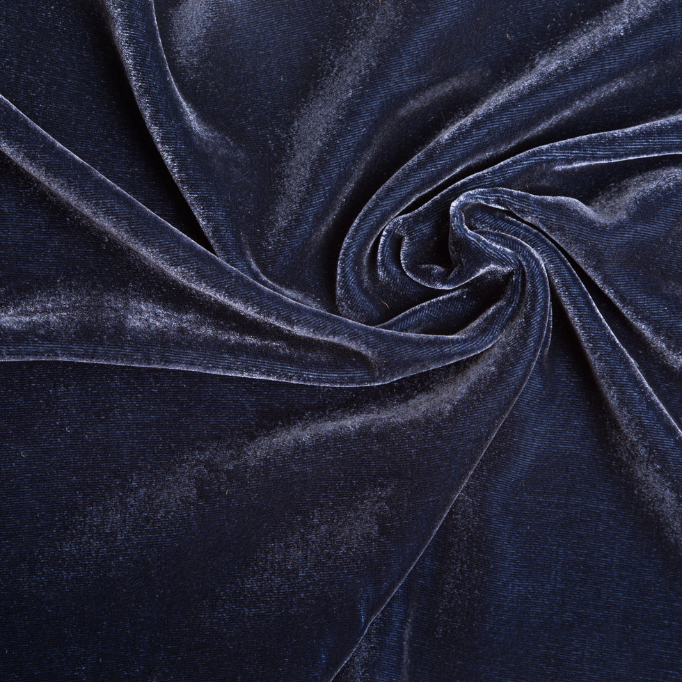Soft Rayon-Silk Velvet - Caspian Blue - Cicero Collection