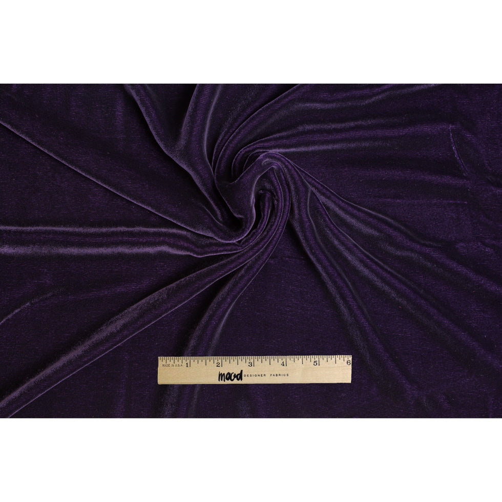 Soft Rayon-Silk Velvet - Plum - Cicero Collection