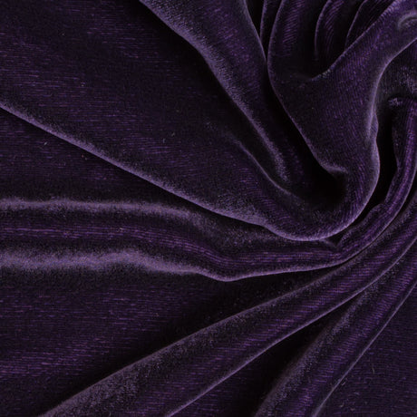 Soft Rayon-Silk Velvet - Plum - Cicero Collection