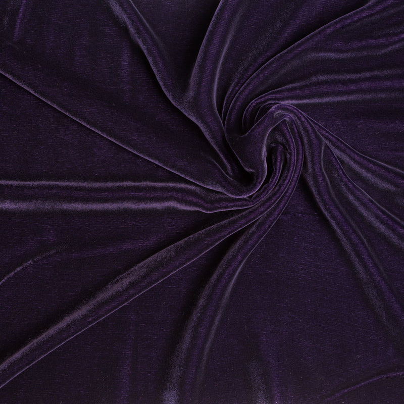 Soft Rayon-Silk Velvet - Plum - Cicero Collection