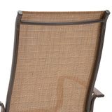 MFSTUDIO 3 Piece Outdoor Swivel Bar Set, Outdoor Bar Table and Chairs Set, Patio High Top Table and Chairs, Tall Bistro Set Patio Bar Height Table and 2 Chairs, Brown