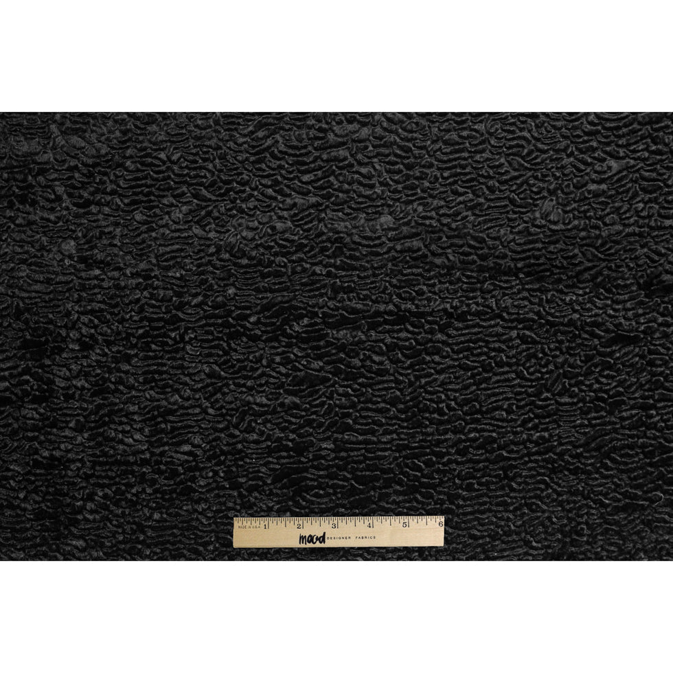 Faux Persian Lamb Fur - Black