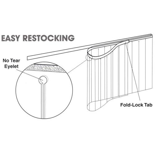 Strip Curtain for Upright Refrigerated Display Case, 48"W x 68"H
