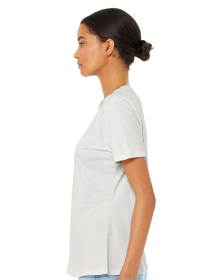 BELLA + CANVAS Women Relaxed Jersey V Neck Short Sleeve T-Shirt in Navy