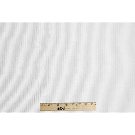 Italian White Textured Cotton-Poly Woven