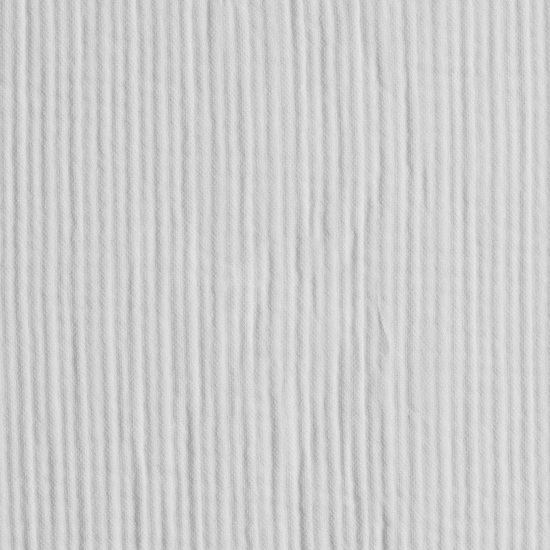 Italian White Textured Cotton-Poly Woven
