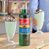 Torani Creme de Menthe Flavoring Syrup Plastic Bottle 1 Liter - 6/Case