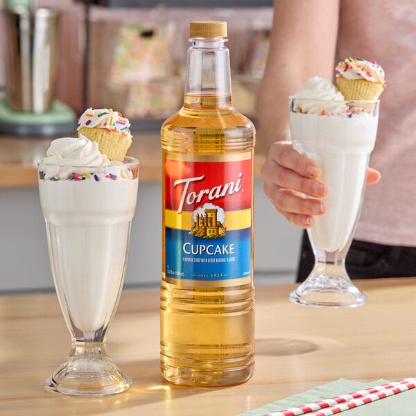 Torani Cupcake Flavoring Syrup Plastic Bottle 1 Liter - 6/Case