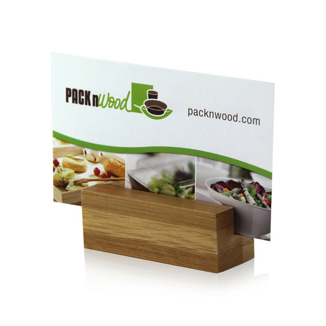 Packnwood Bamboo Square Card Holder, 2.2" x 0.8" x 0.8" H, Case of 100