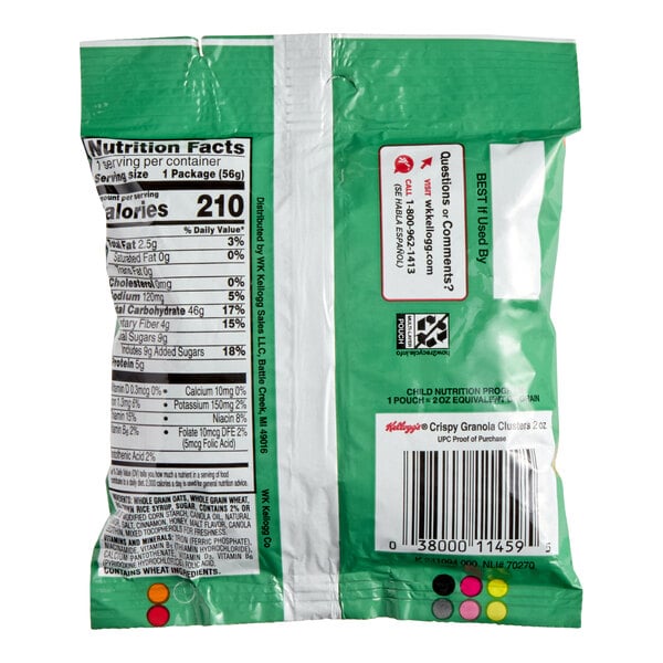 Kellogg's Crispy Granola Clusters 2 oz. - 48/Case