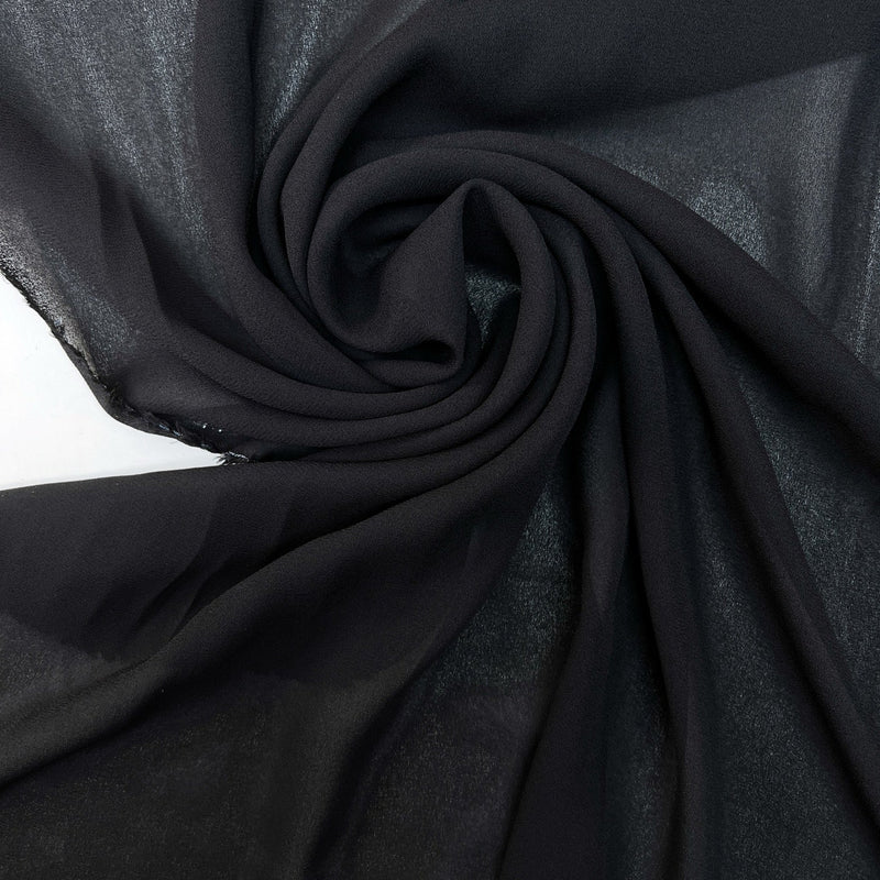 Black Viscose Crepe Fabric