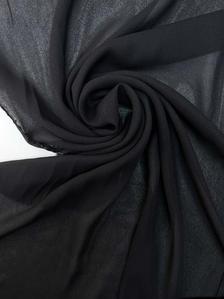 Black Viscose Crepe Fabric