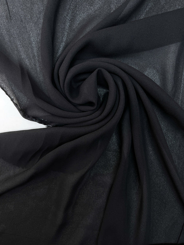Black Viscose Crepe Fabric