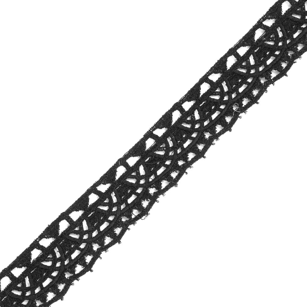 Black Venise Lace Trim - 1.625"