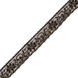 Black and Gold Corded Lace Trimming - 1"