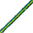Teal/Green Stretch Sequin Trim - 1"