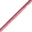 Italian Pink Velvet and Lace Trimming - 0.5"