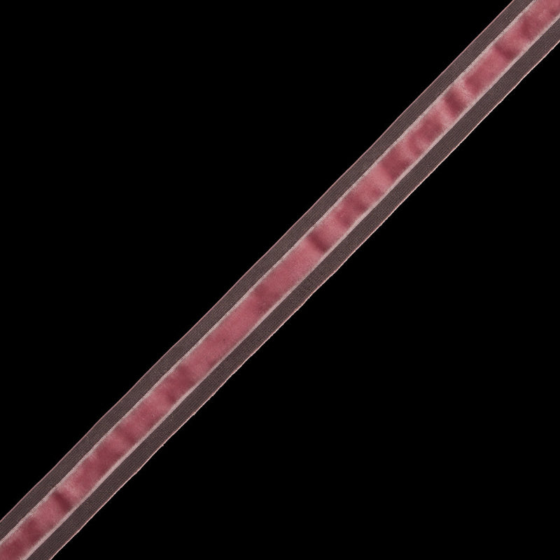 Pink Velvet and Sheer Ribbon - 0.625"