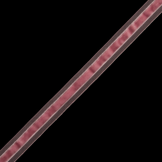 Pink Velvet and Sheer Ribbon - 0.625"